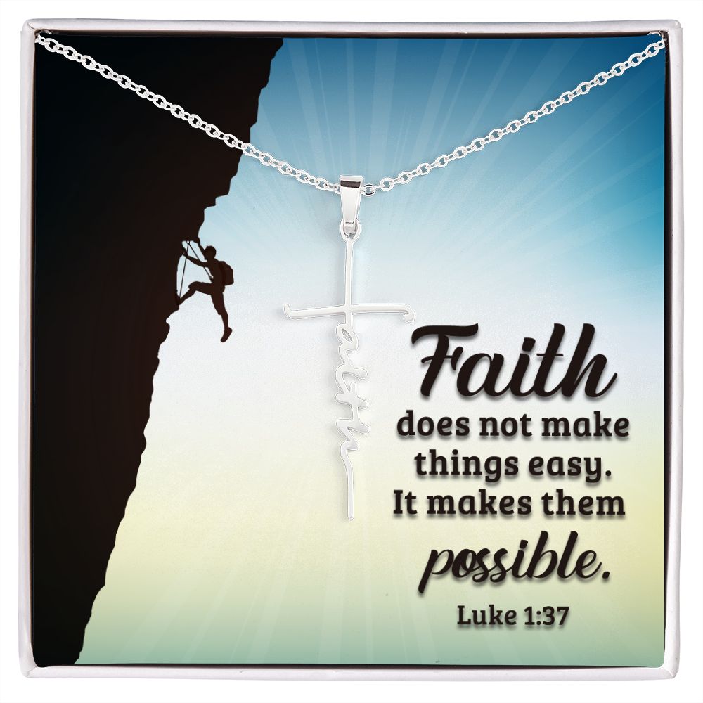 Faith Cross Necklace - makes it possible