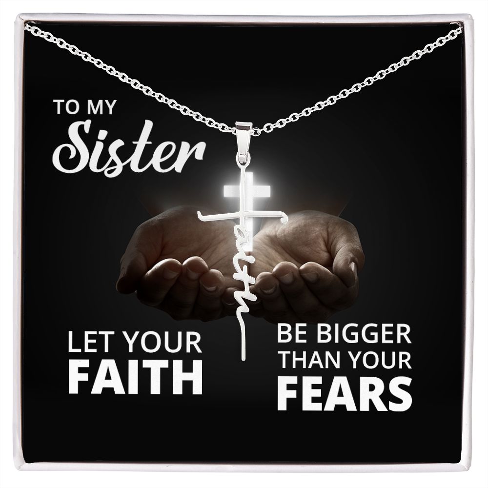 Faith Cross Necklace - Be bigger than fear