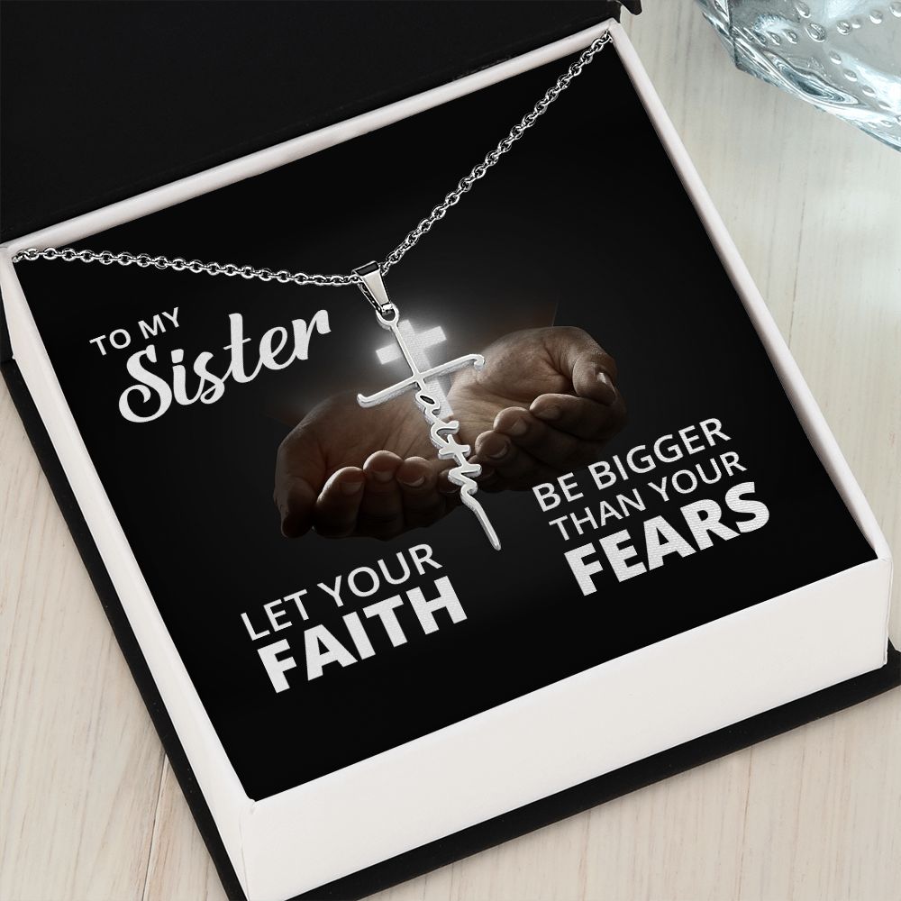 Faith Cross Necklace - Be bigger than fear