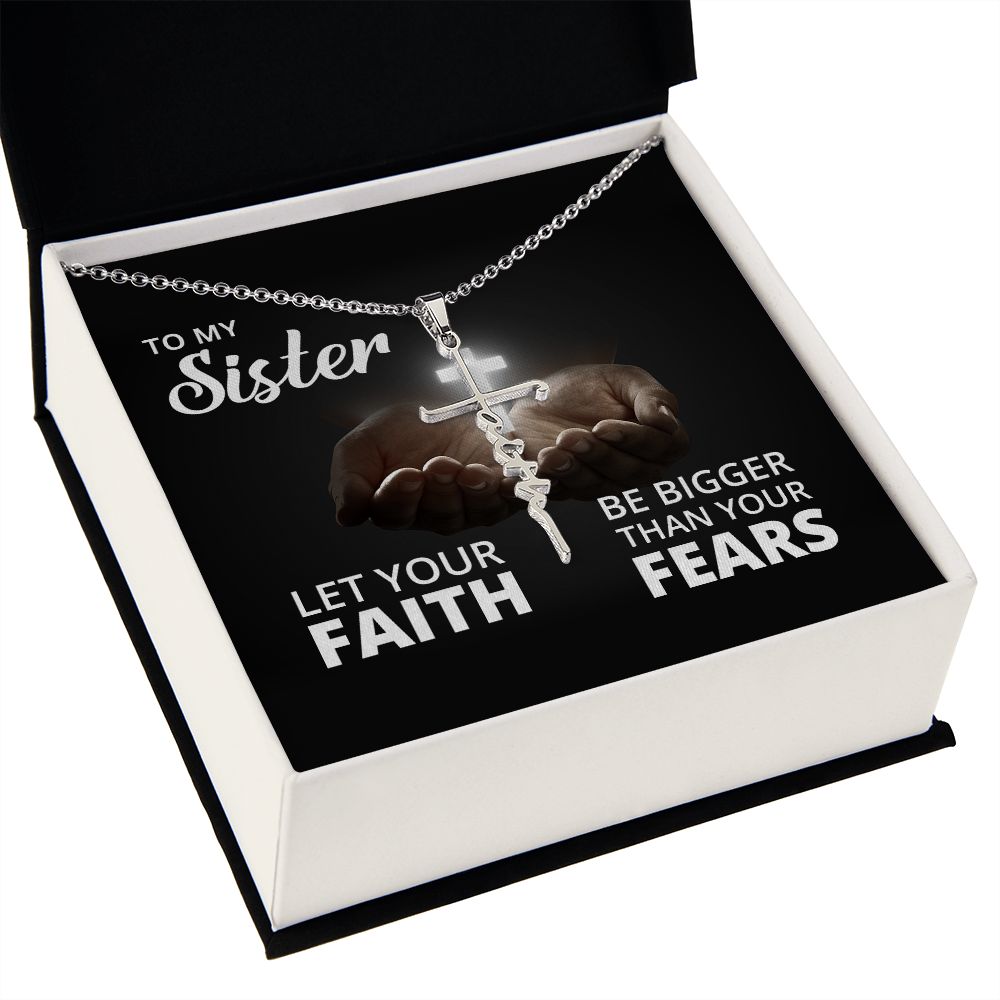Faith Cross Necklace - Be bigger than fear