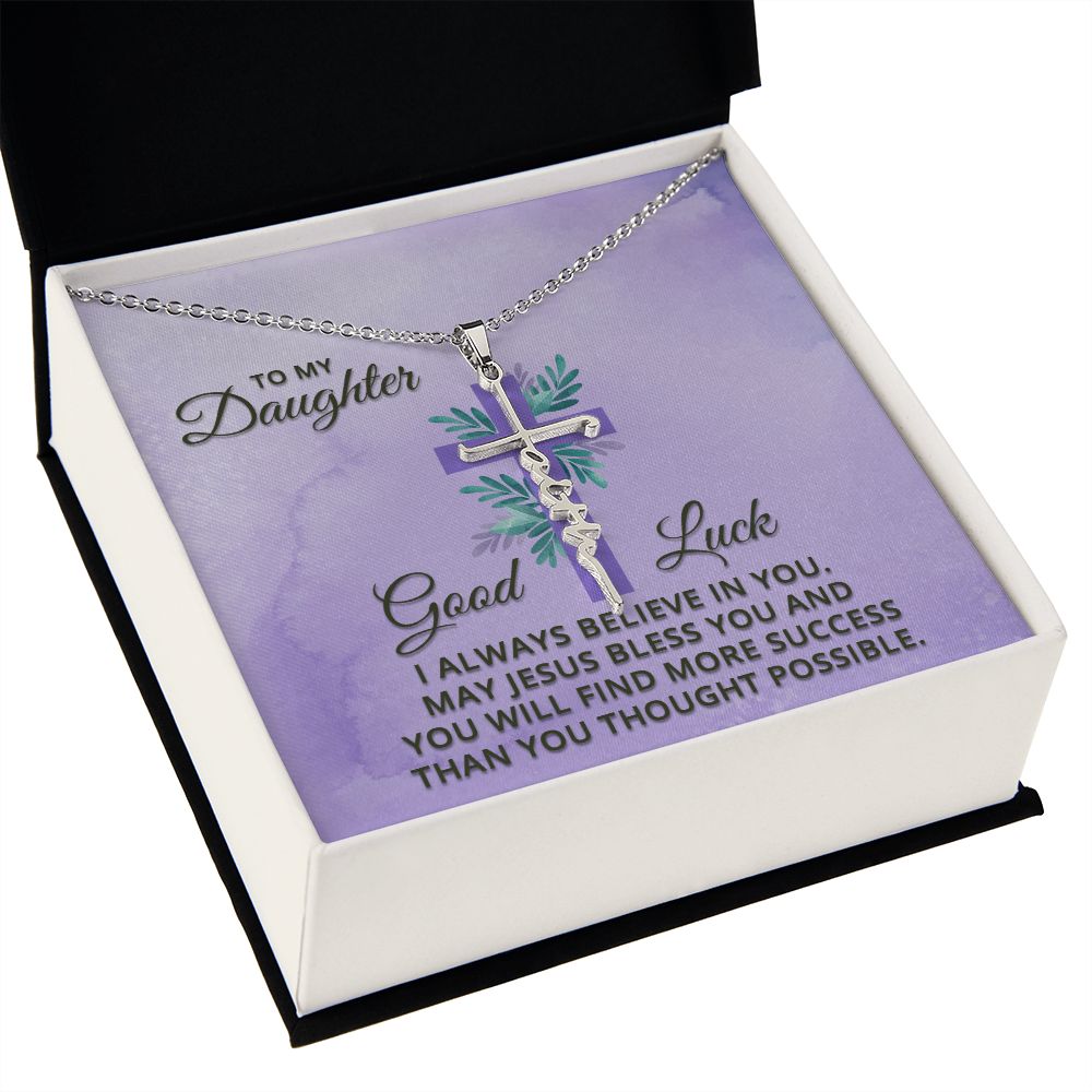 Faith Cross Necklace - to My daughter