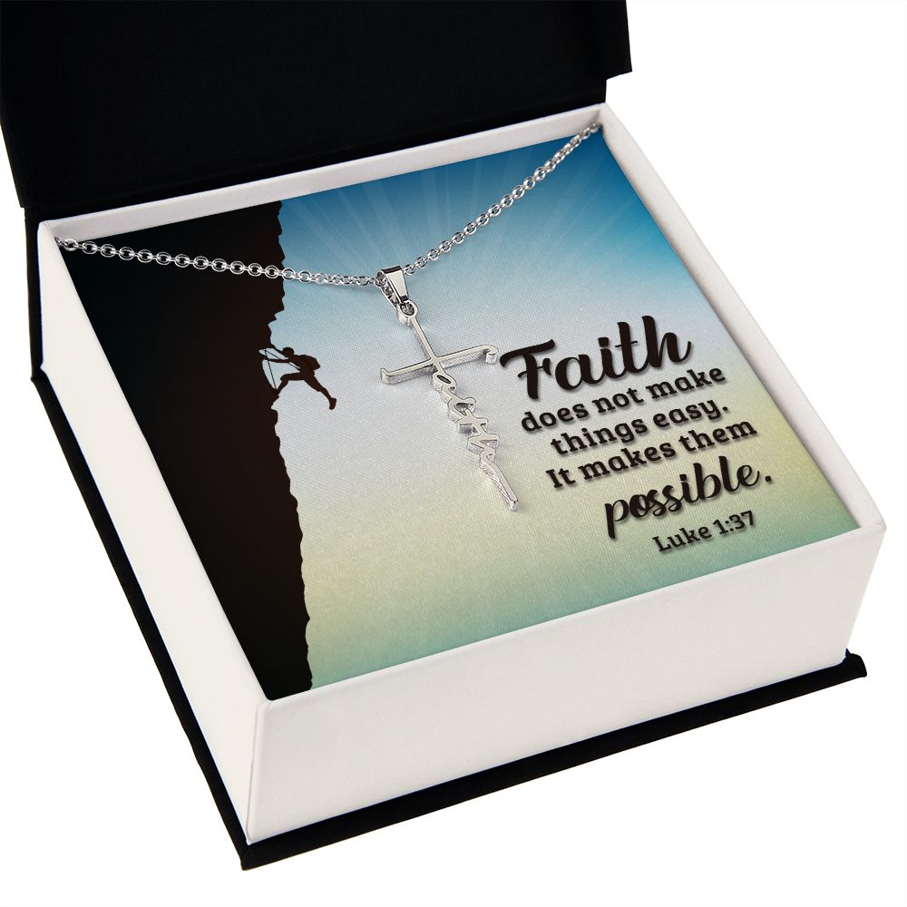 Faith Cross Necklace - makes it possible