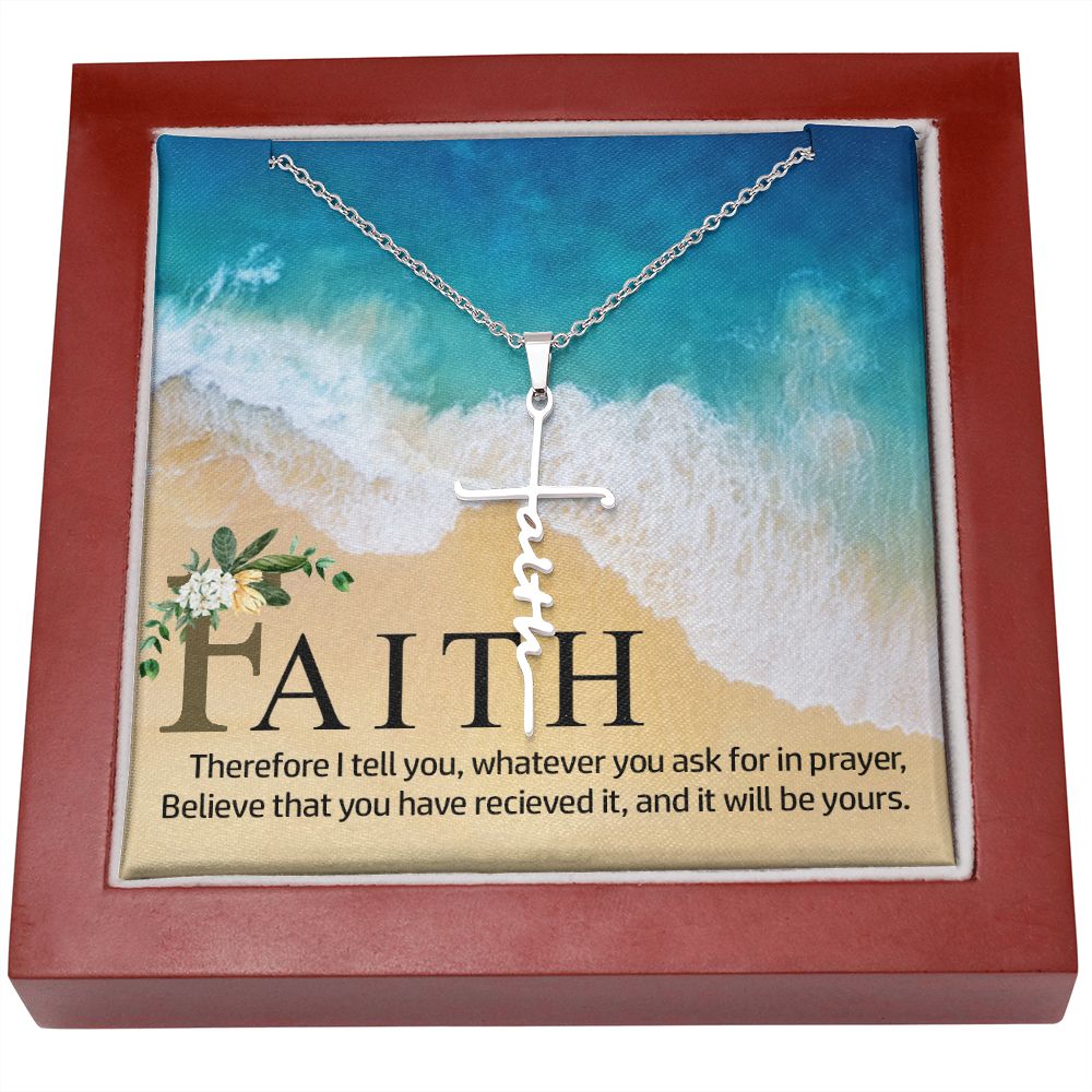 Faith Cross Necklace - Believe that you have received it