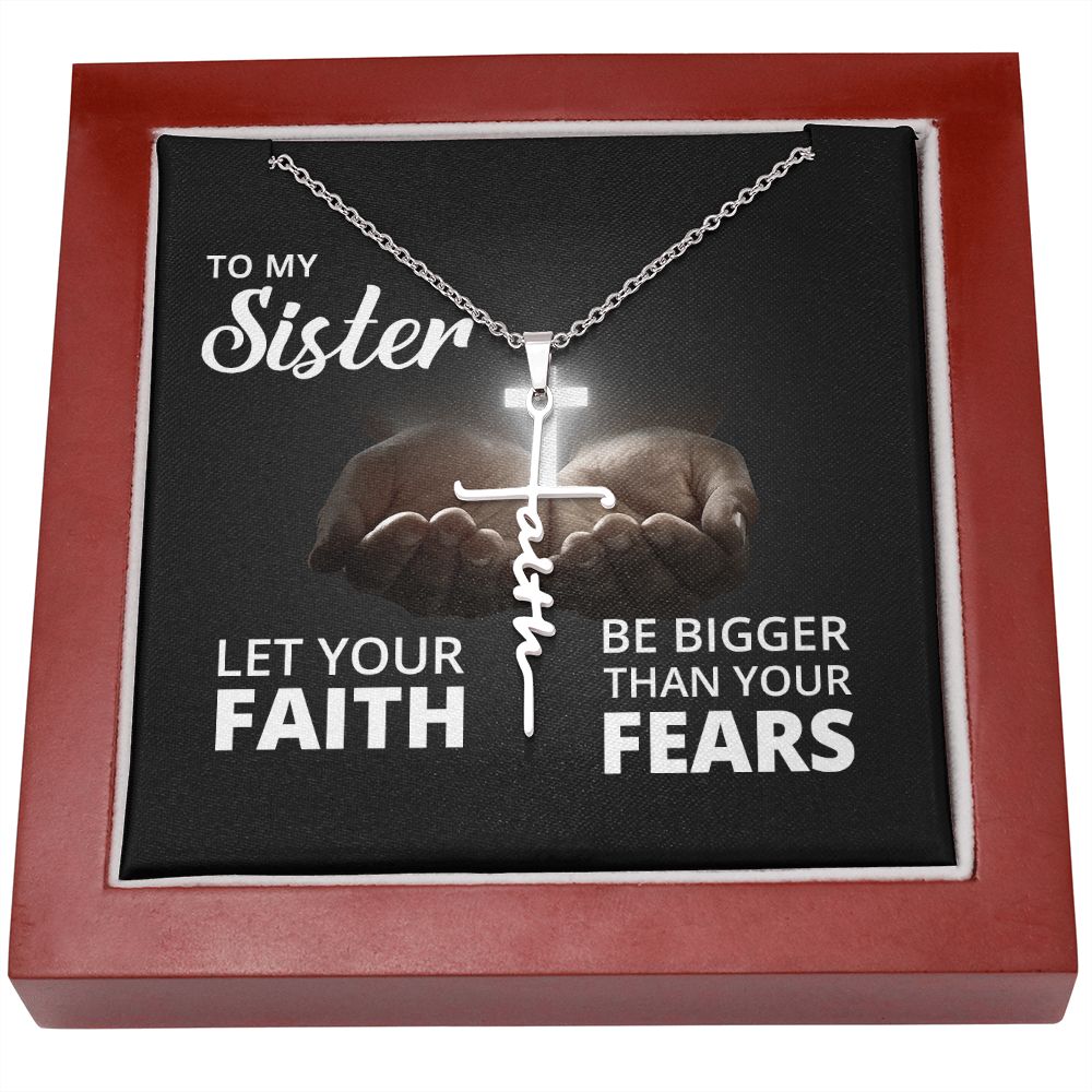 Faith Cross Necklace - Be bigger than fear