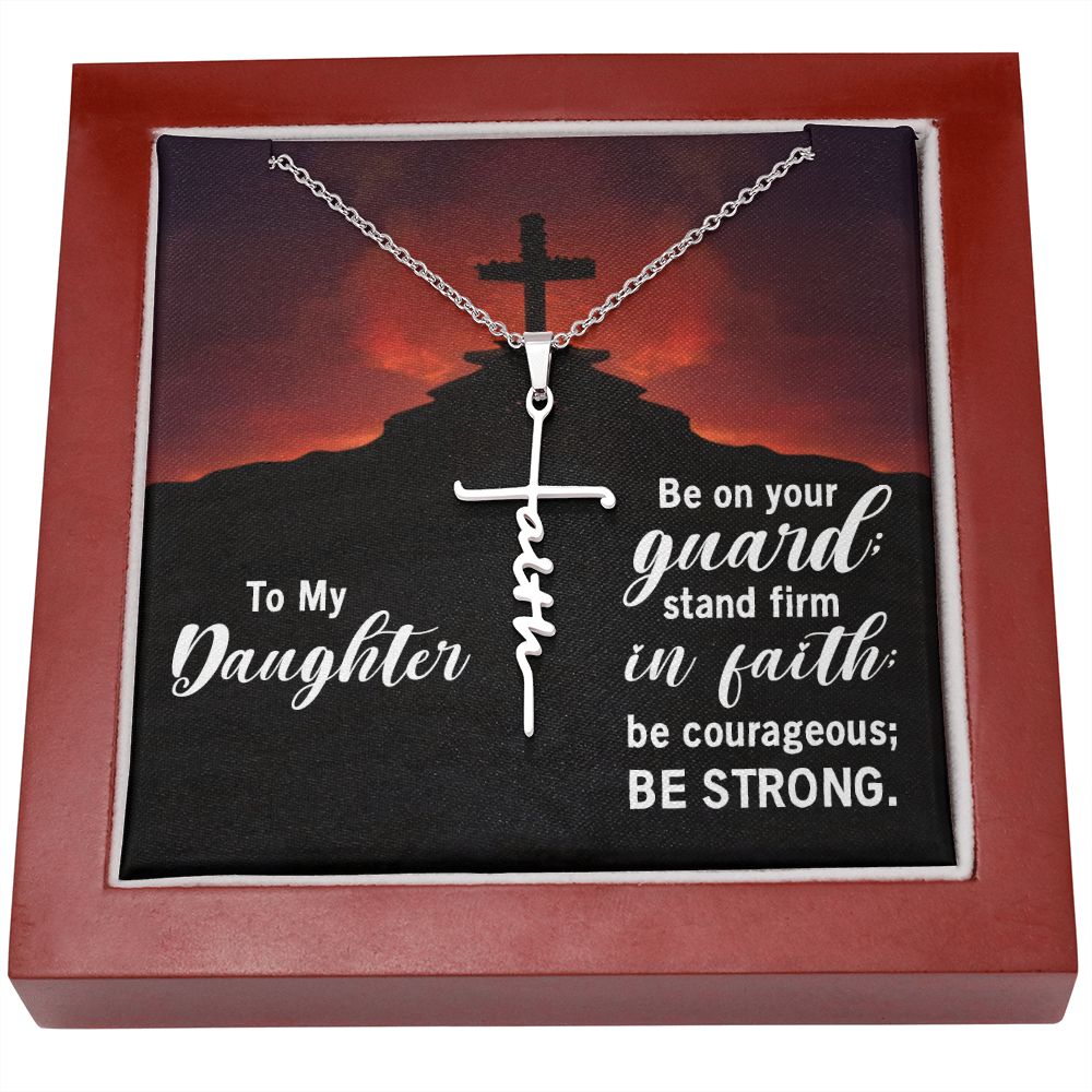Faith Cross Necklace - Be Strong
