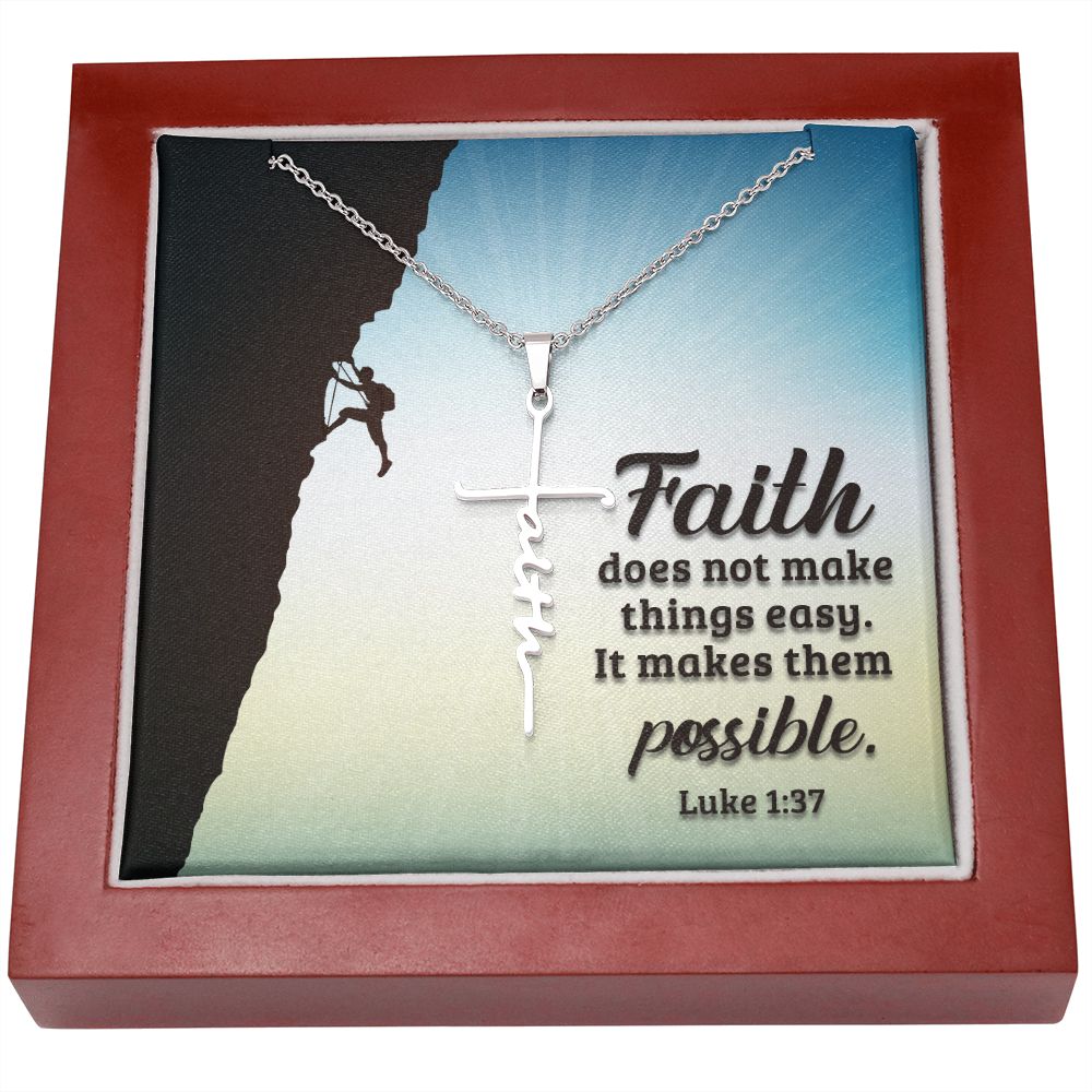 Faith Cross Necklace - makes it possible