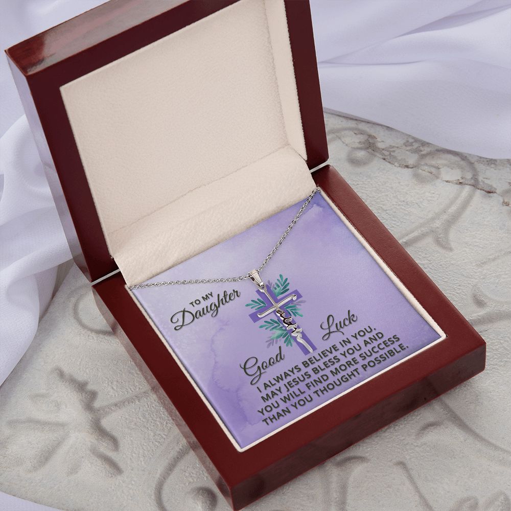 Faith Cross Necklace - to My daughter