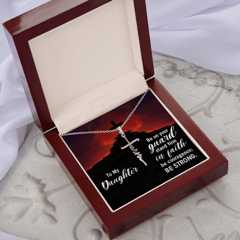 Faith Cross Necklace - Be Strong