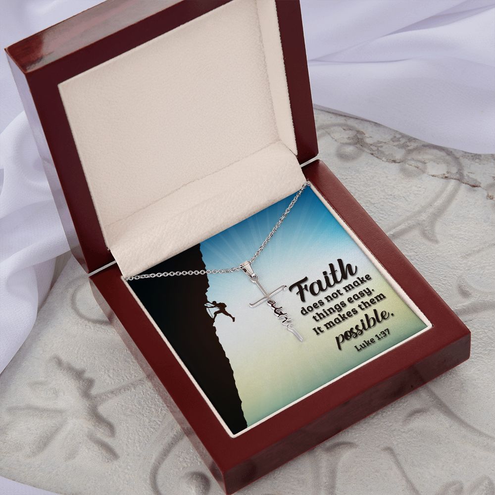 Faith Cross Necklace - makes it possible
