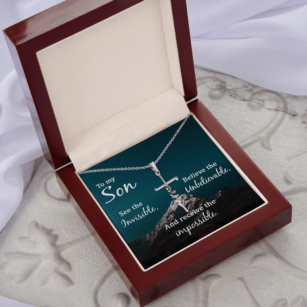 Faith Cross Necklace - to my Son