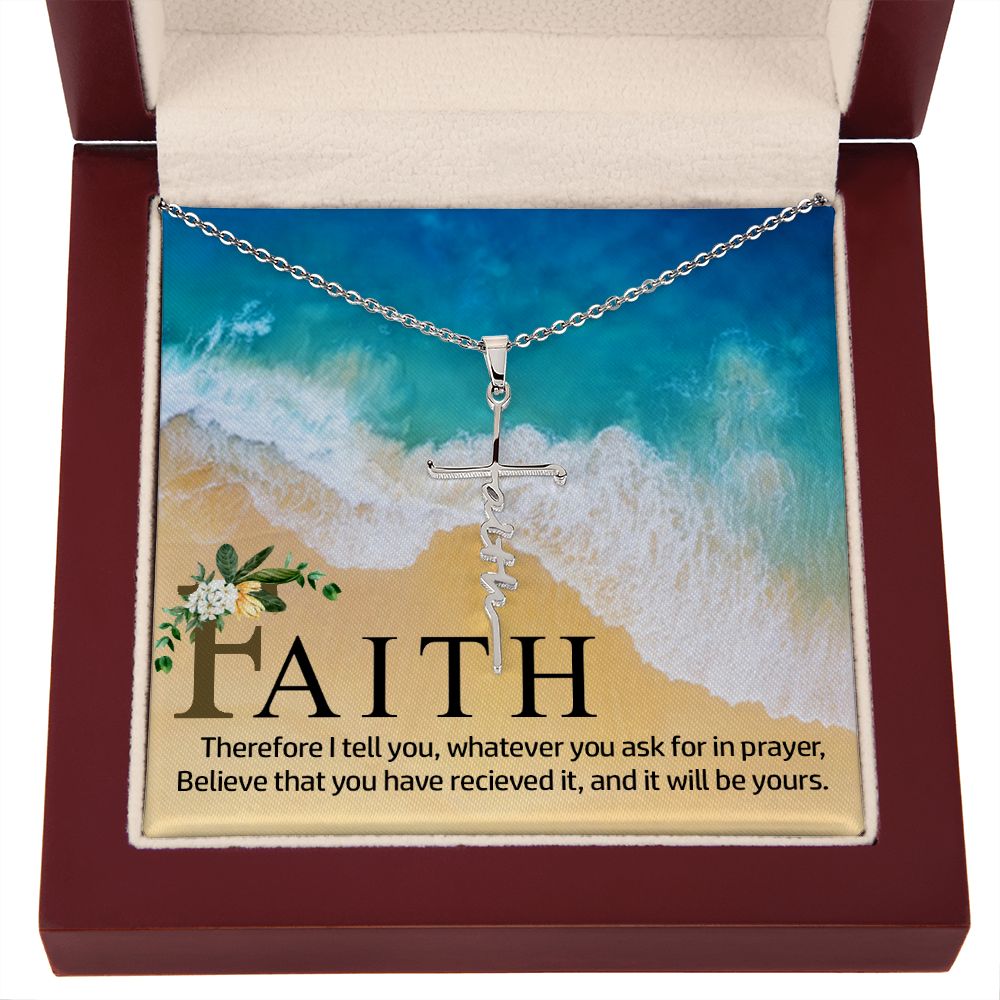 Faith Cross Necklace - Believe that you have received it