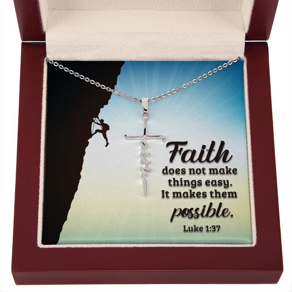 Faith Cross Necklace - makes it possible