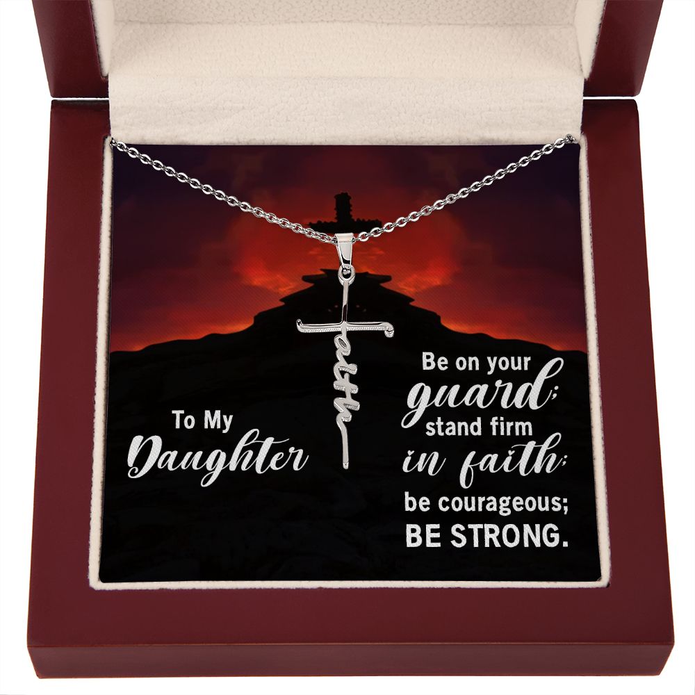 Faith Cross Necklace - Be Strong