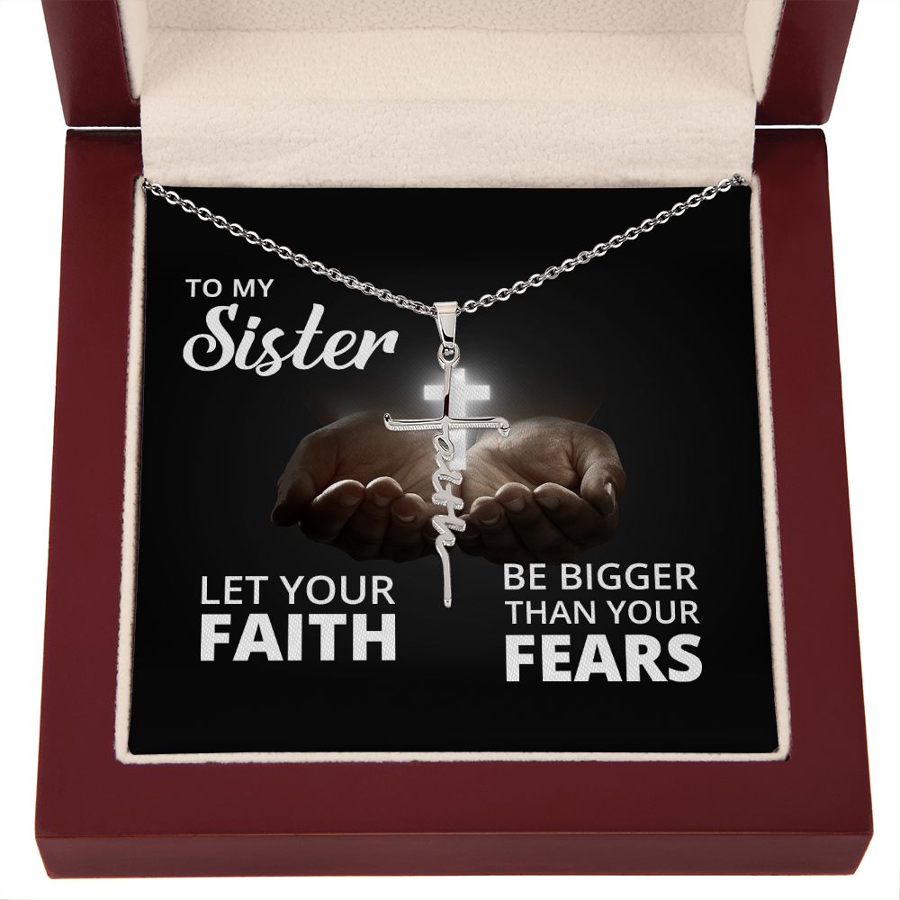 Faith Cross Necklace - Be bigger than fear