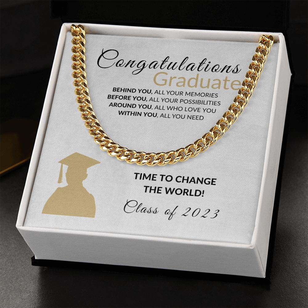 Change the world Graduate - White