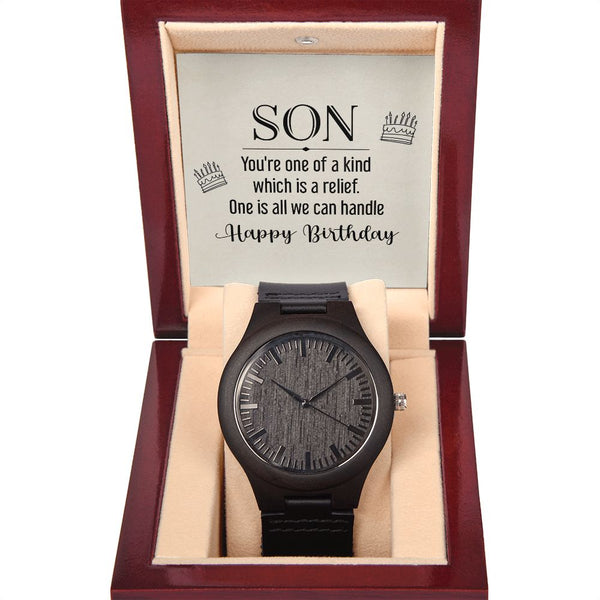 To Son -Happy Birthday Wooden Watch