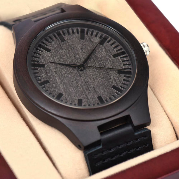 To Son -Happy Birthday Wooden Watch