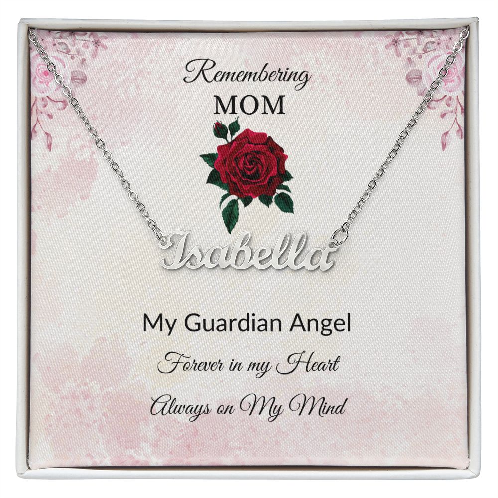 Remembering Mom - Guardian Angel - Rose Pink