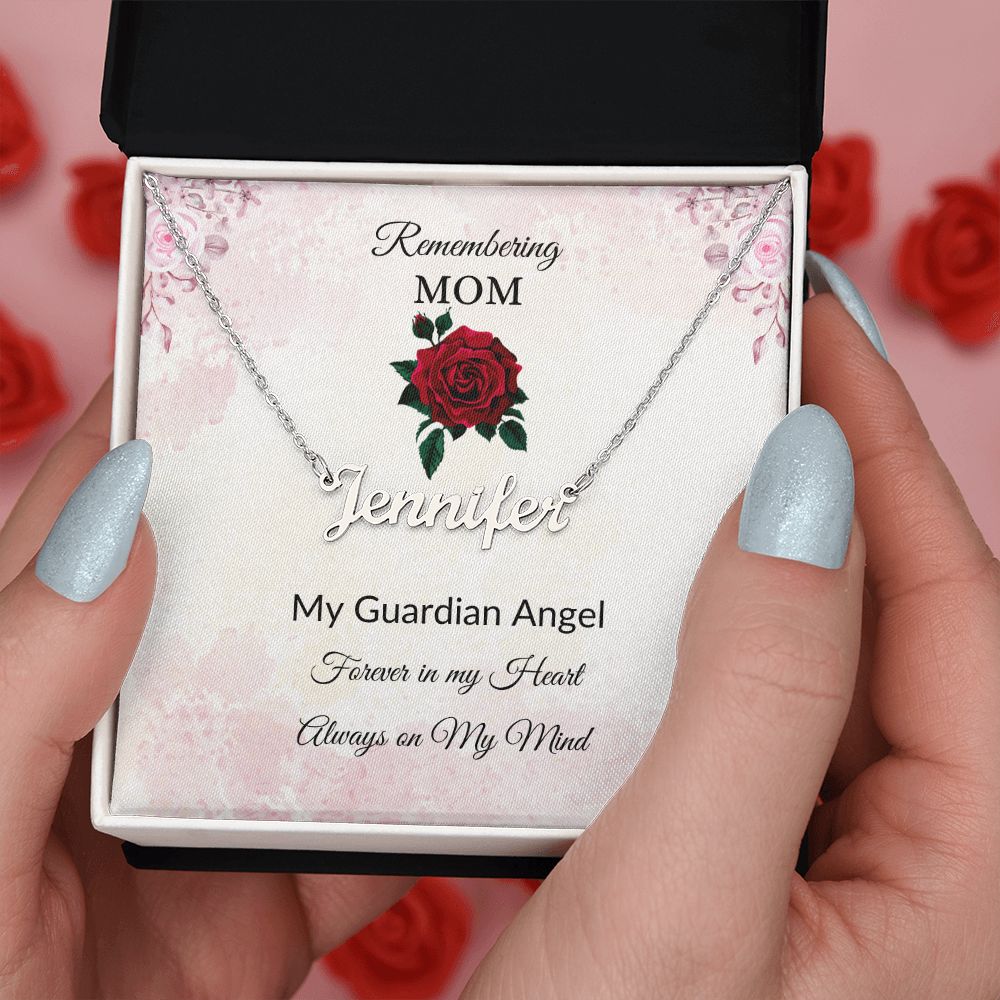 Remembering Mom - Guardian Angel - Rose Pink