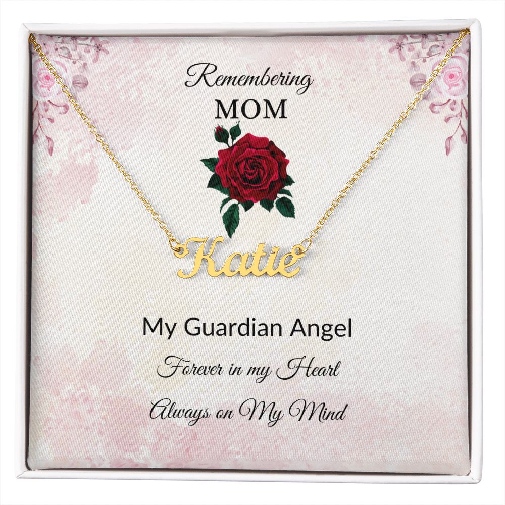 Remembering Mom - Guardian Angel - Rose Pink