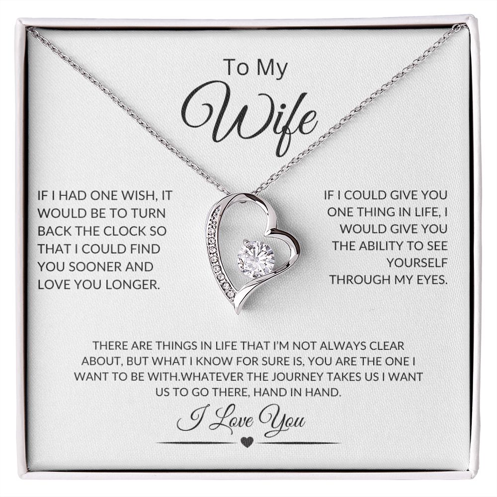 Everlasting Love: Heart Shaped Diamond Necklace with a Message of Devotion
