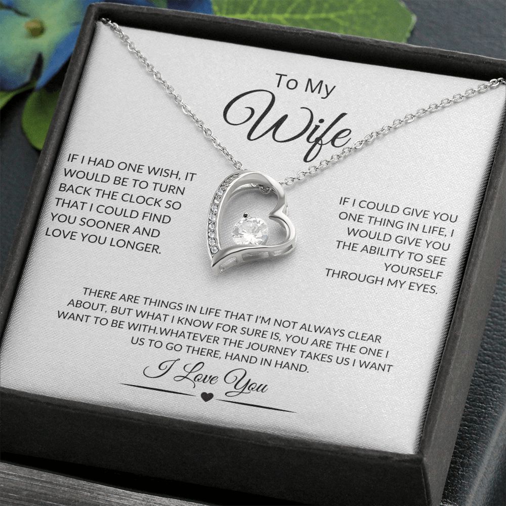 Everlasting Love: Heart Shaped Diamond Necklace with a Message of Devotion