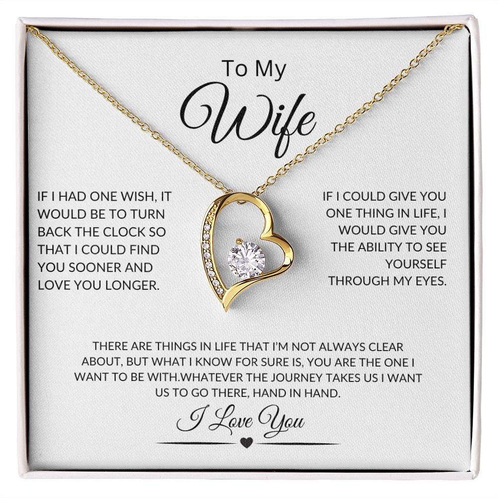 Everlasting Love: Heart Shaped Diamond Necklace with a Message of Devotion