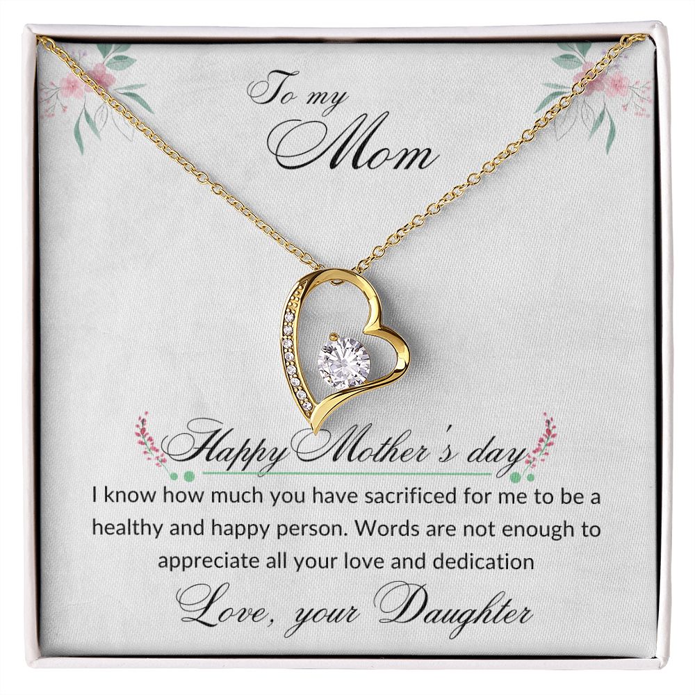 Happy Mother's Day Mom from Daughter (White Background)