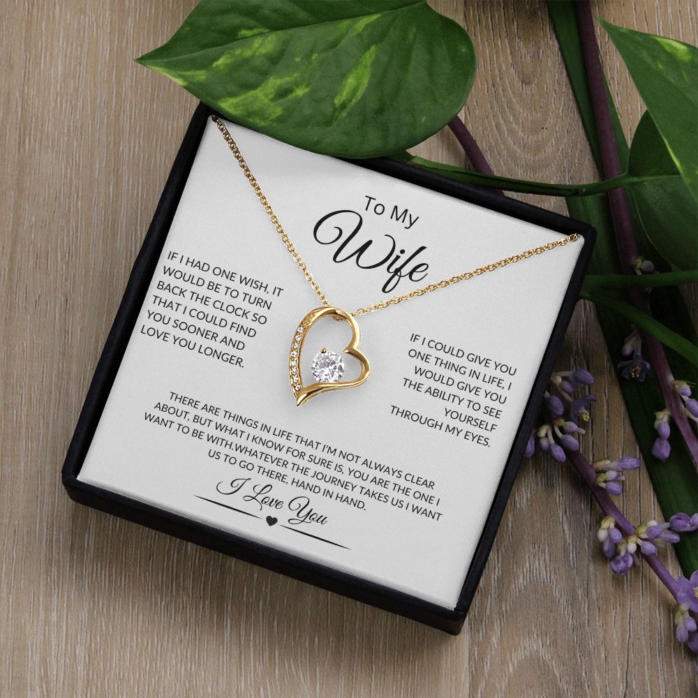 Everlasting Love: Heart Shaped Diamond Necklace with a Message of Devotion