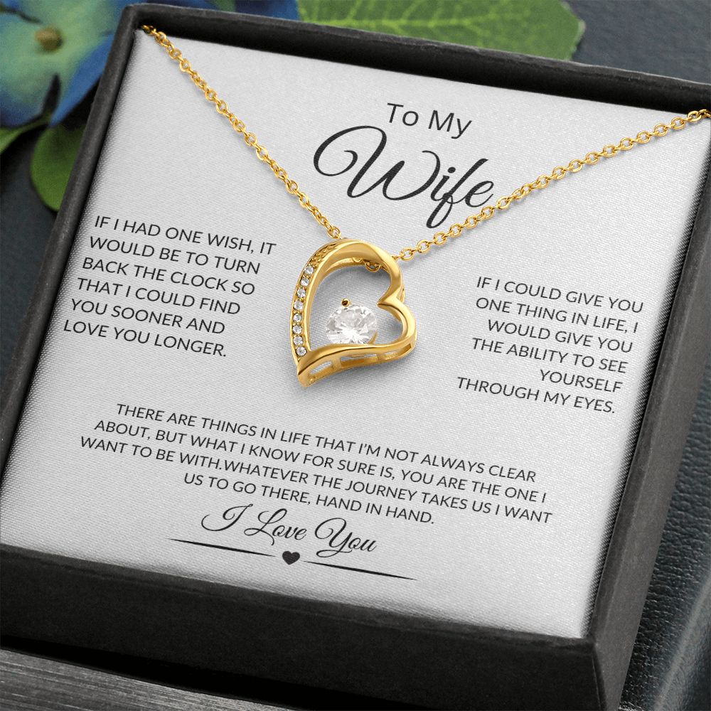 Everlasting Love: Heart Shaped Diamond Necklace with a Message of Devotion