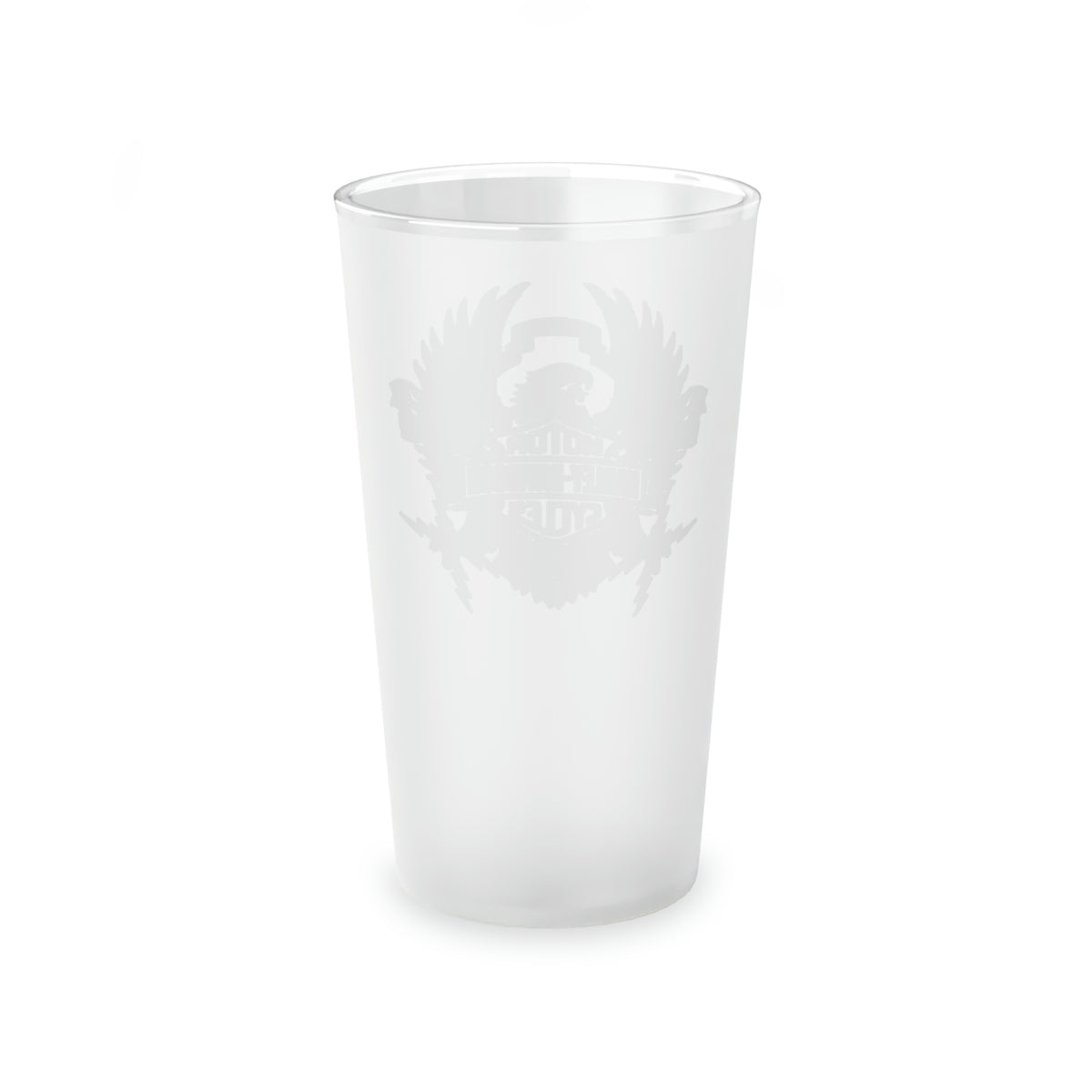 Harley Davidson Color Eagle - Frosted Pint Glass, 16oz