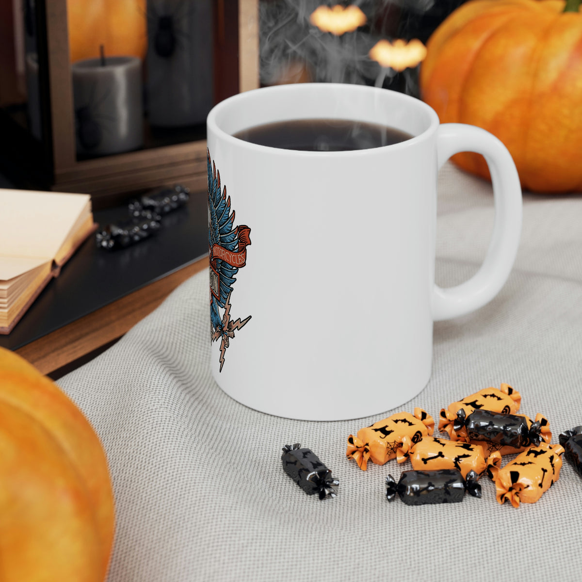 Harley Davidson Color Eagle - Ceramic Mug 11oz - White