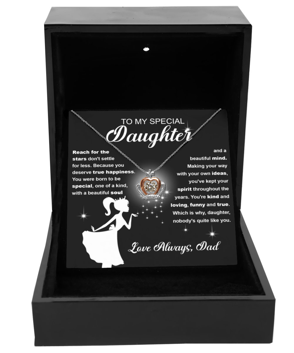 GB_Crown Necklace to my Special Daughter always reach for the stars