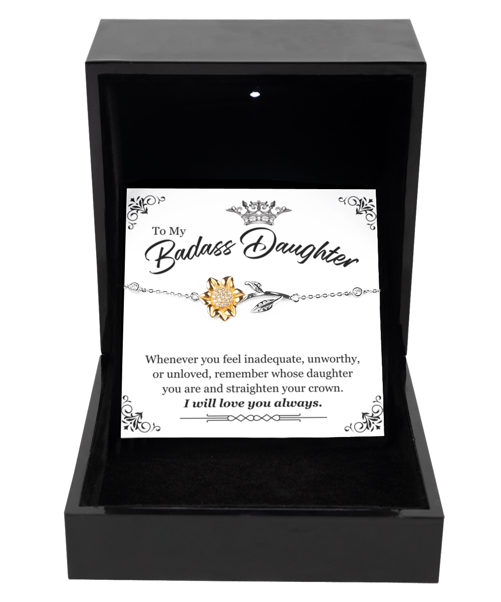 GB_Badass Daughter Sunflower Bracelet