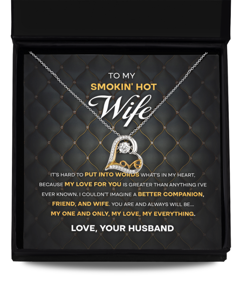 GB_Smokin' Hot Wife Dancing Heart Necklace - My one and Only