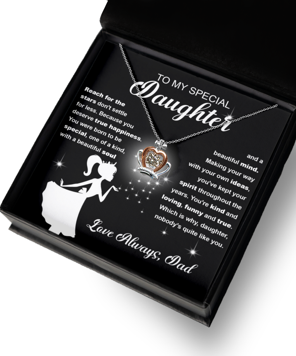 GB_Crown Necklace to my Special Daughter always reach for the stars