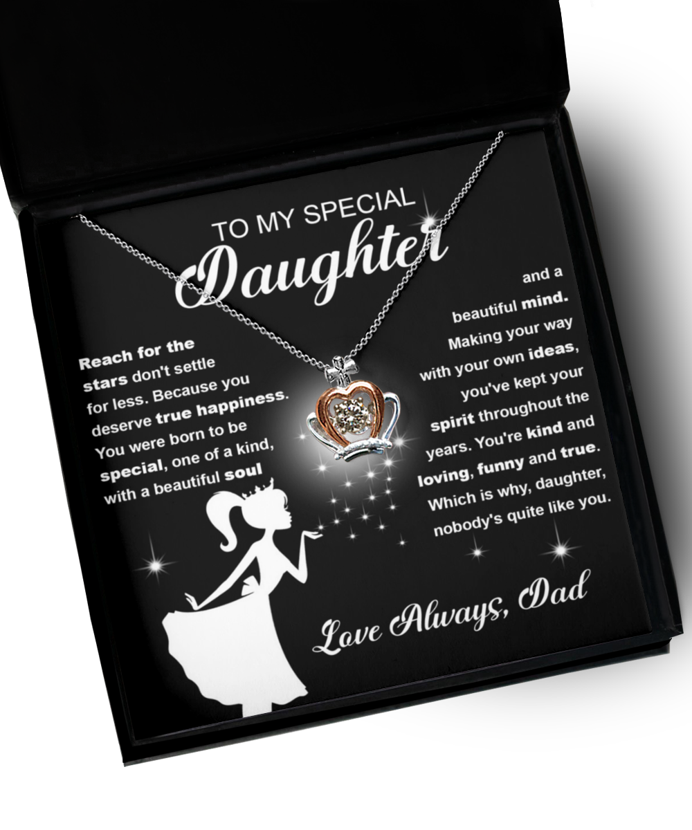 GB_Crown Necklace to my Special Daughter always reach for the stars