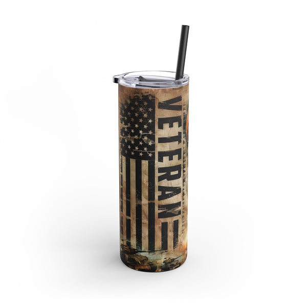 Veteran Skinny Tumbler, USAF, USA, USMC, USN, USCG