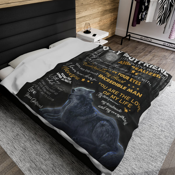 To My Boyfriend - You are the one - Velveteen Plush Blanket