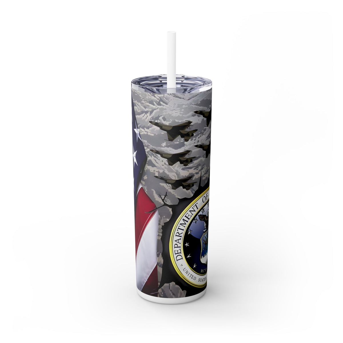 Skinny Tumbler with USAF Design, 20oz