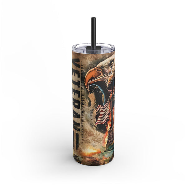 Veteran Skinny Tumbler, USAF, USA, USMC, USN, USCG