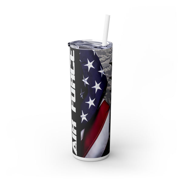 Skinny Tumbler with USAF Design, 20oz