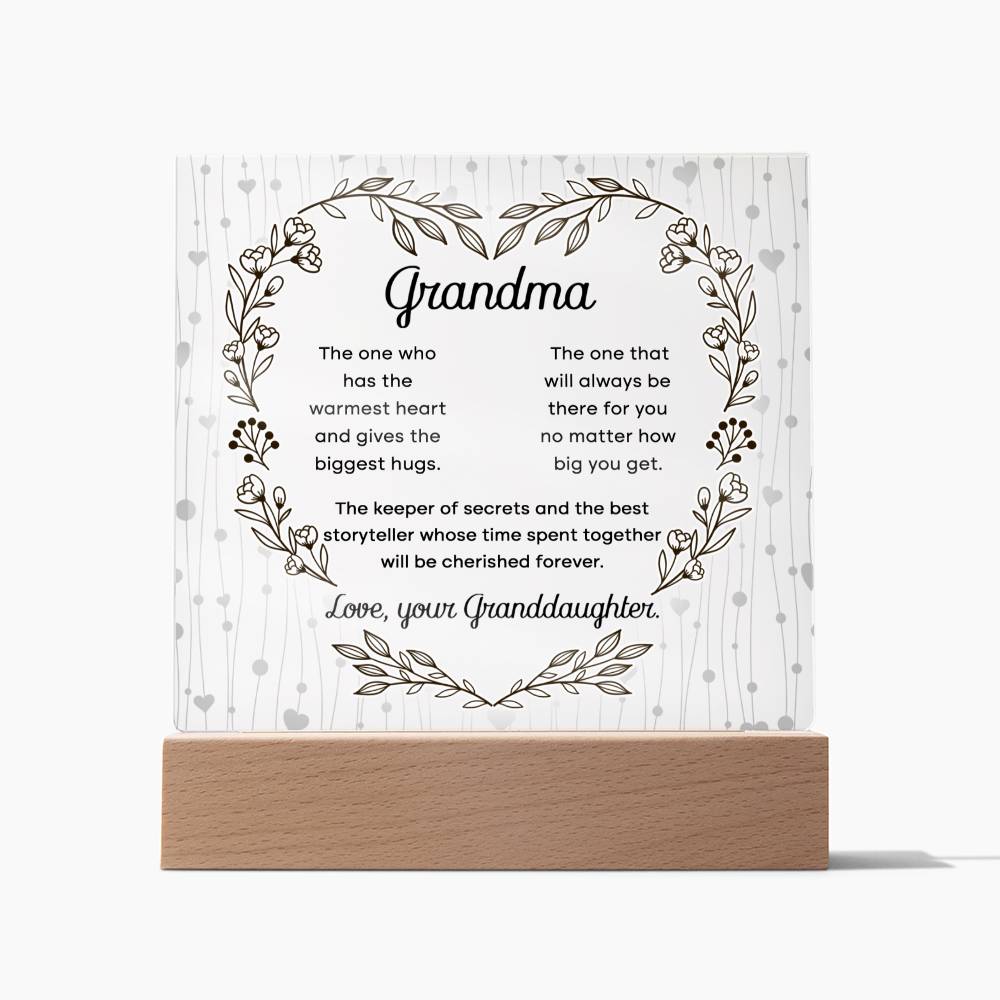 Acrylic Plaque for your Cherished Grandma