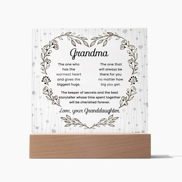 Acrylic Plaque for your Cherished Grandma