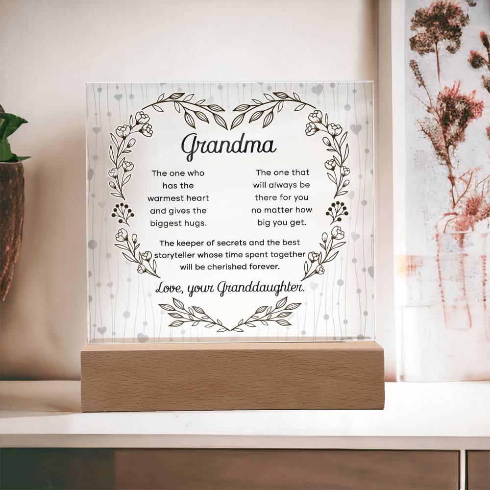 Acrylic Plaque for your Cherished Grandma