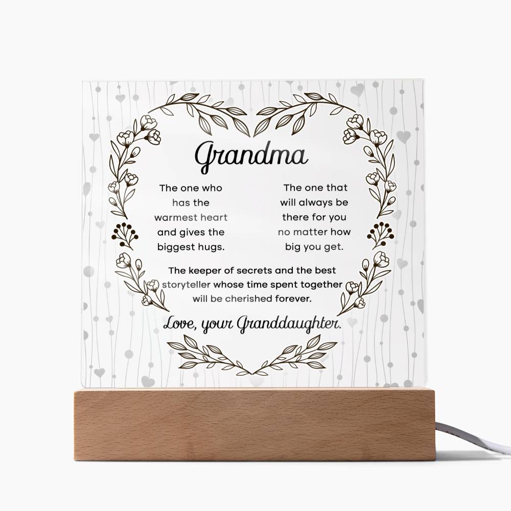 Acrylic Plaque for your Cherished Grandma