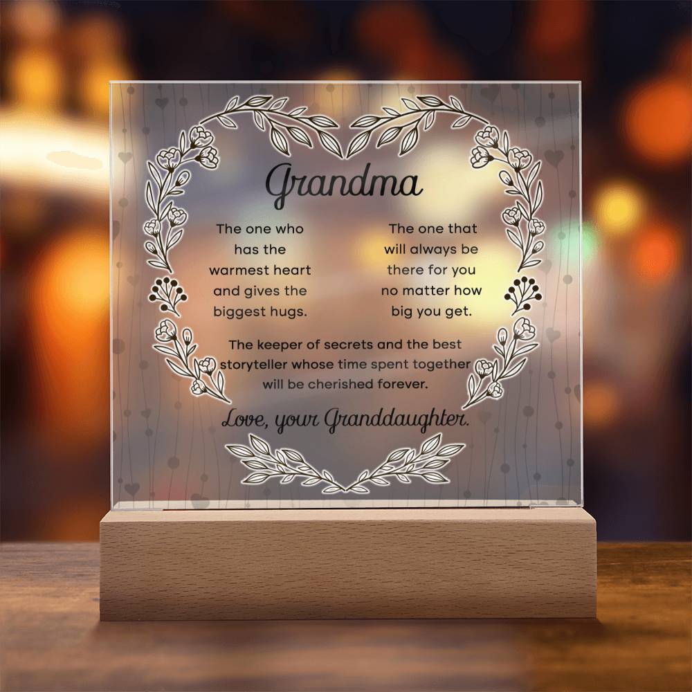 Acrylic Plaque for your Cherished Grandma