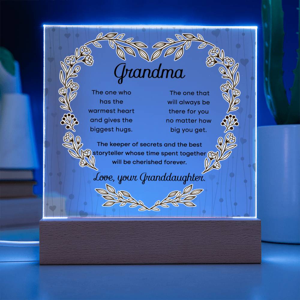 Acrylic Plaque for your Cherished Grandma