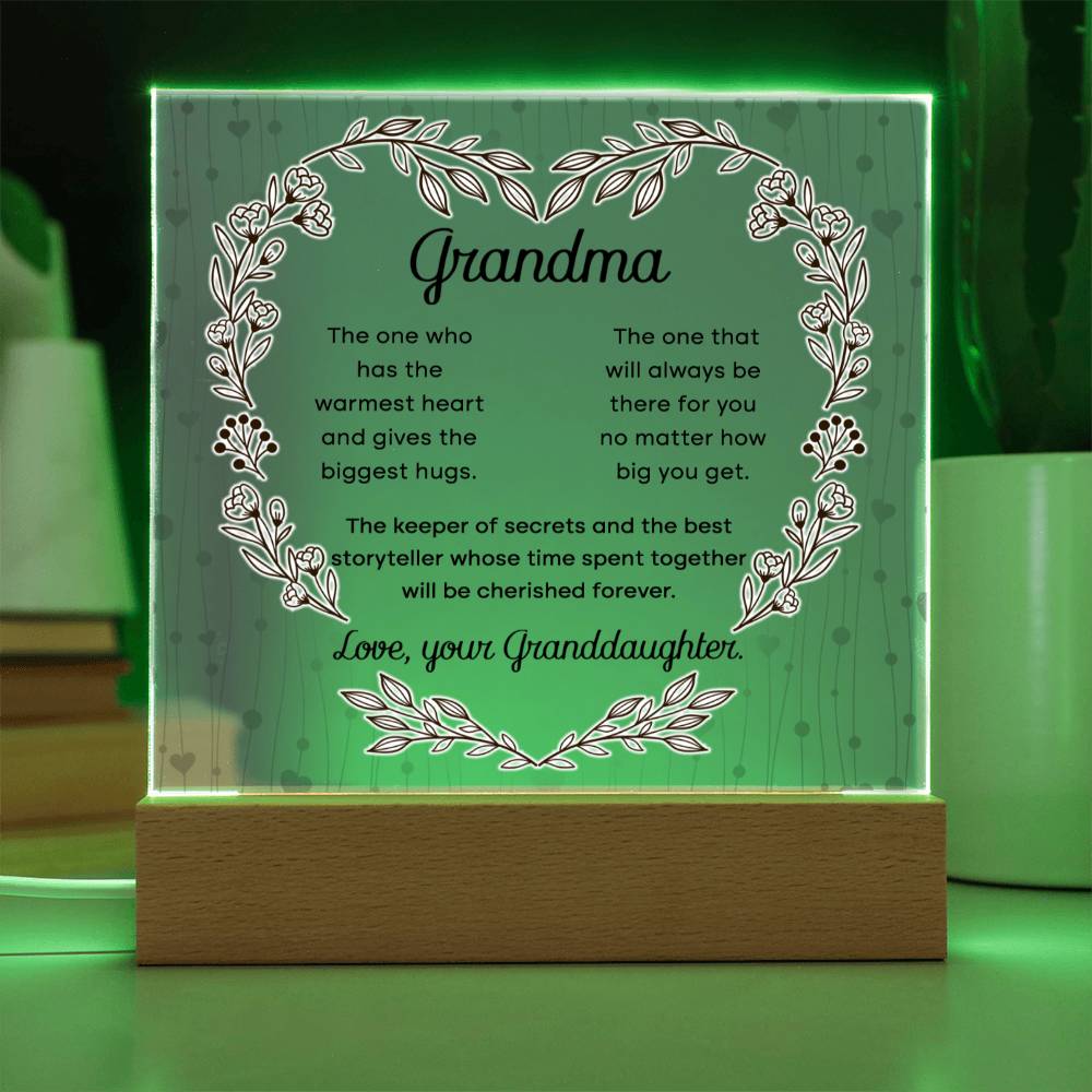 Acrylic Plaque for your Cherished Grandma