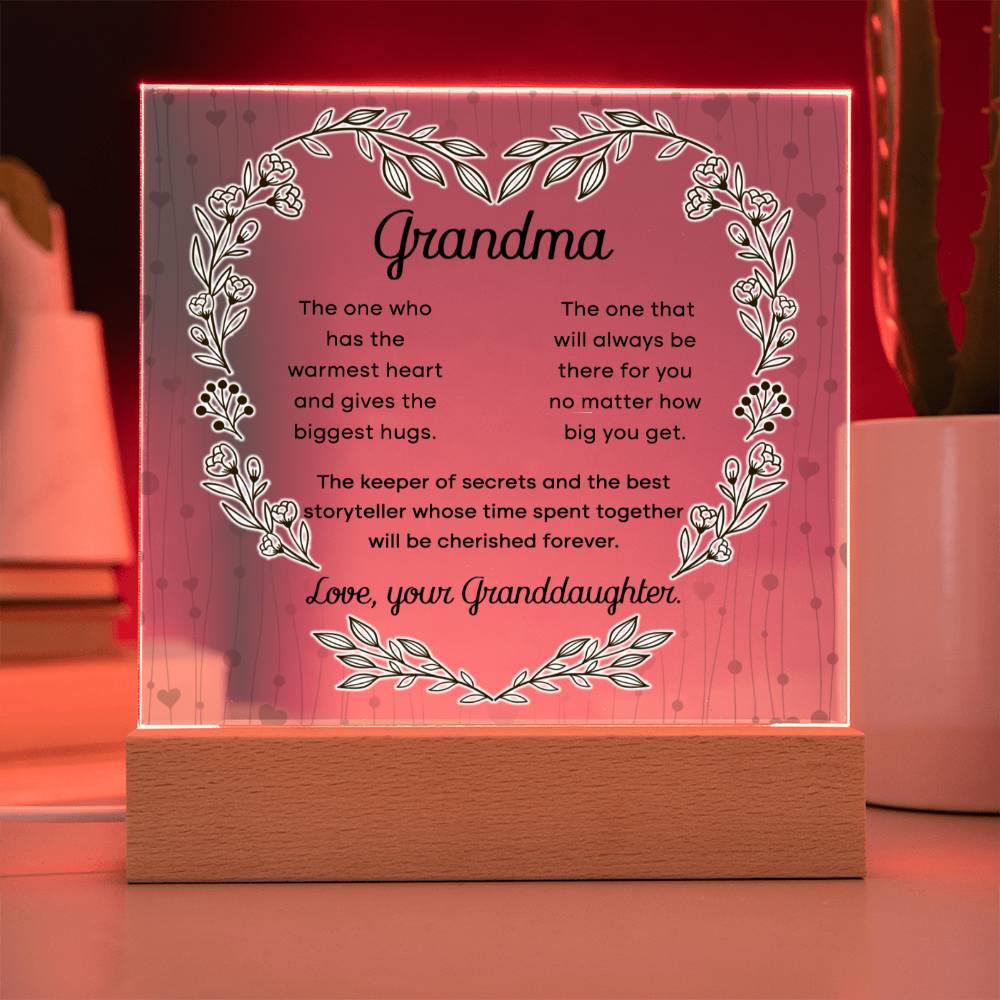 Acrylic Plaque for your Cherished Grandma